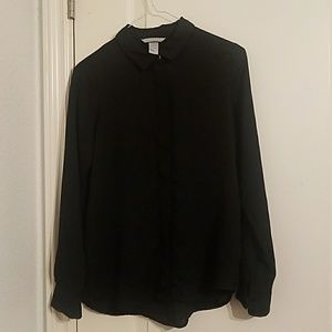 H & M black button down shirt